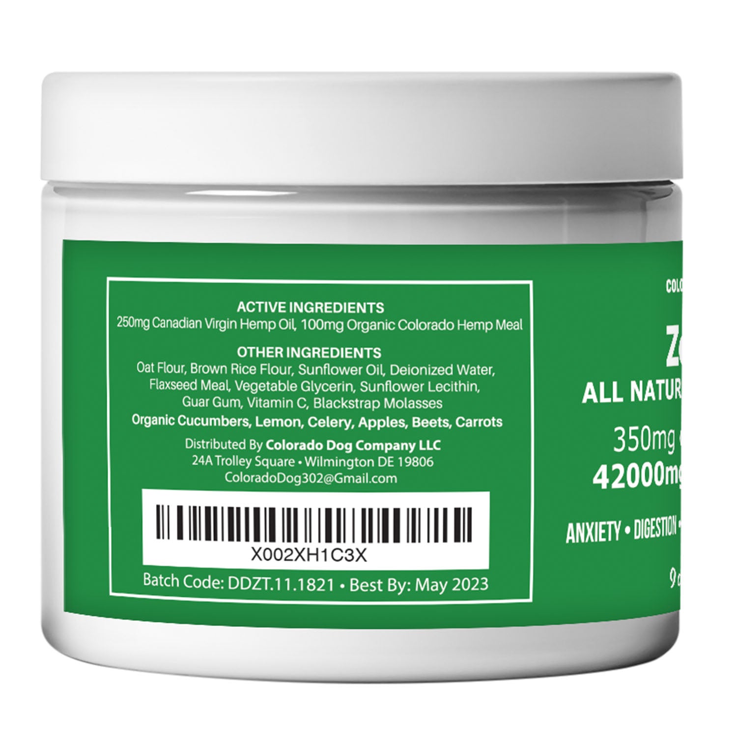 Hemp Dog Treats by Colorado Dog - 120 Count - Calming Chews for Dogs – for Dog Anxiety, Dog Pain, Dog Arthritis, Dog Digestion – Compare Hemp Amounts – 350mg of Hemp per Treat