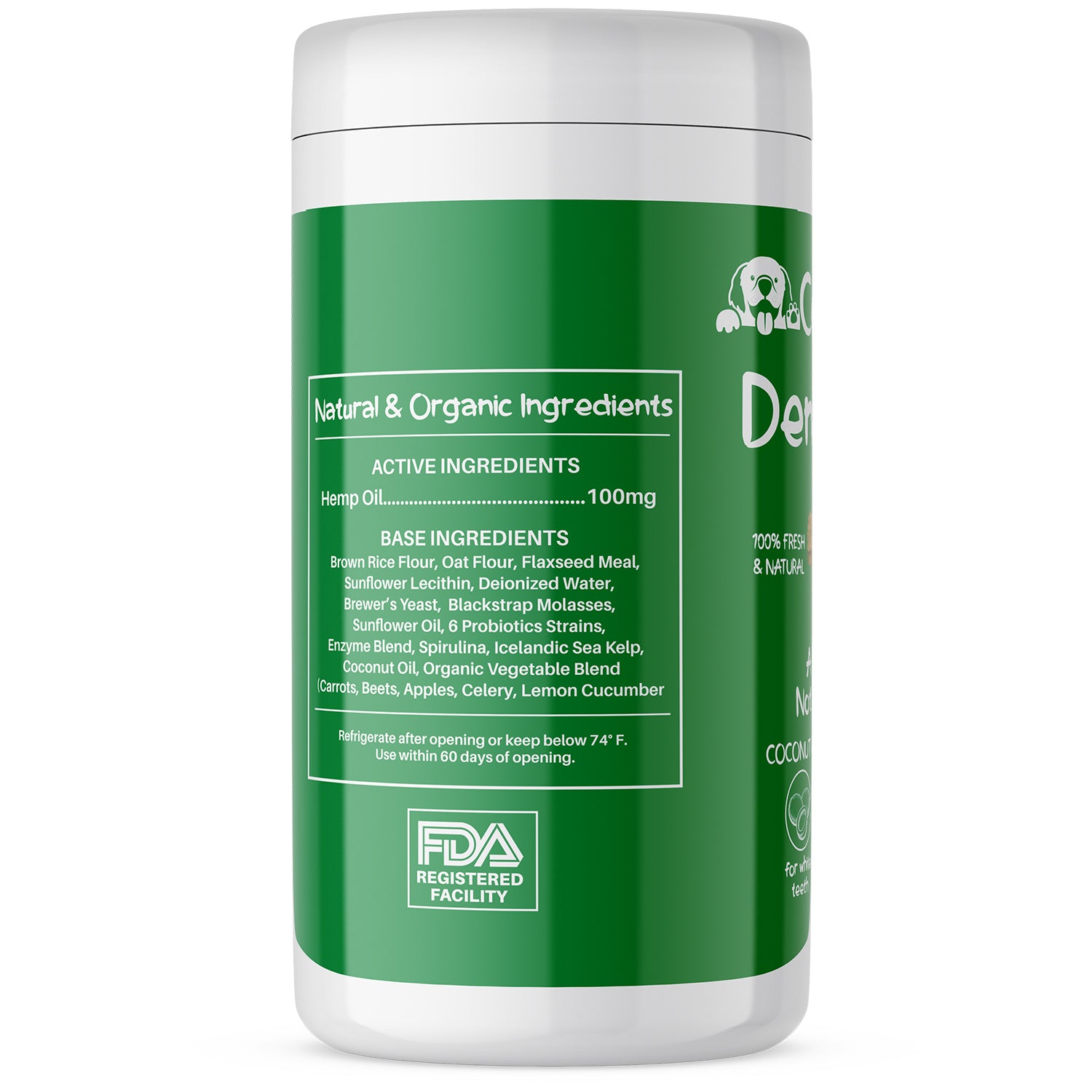 Colorado Dog Dental Dog Treats - with Coconut Oil, Spirulina and Hemp – Compare Ingredients & Cost – a 100% Natural, Effective Dog Dental Chew, Not a Fake Dog Toothbrush