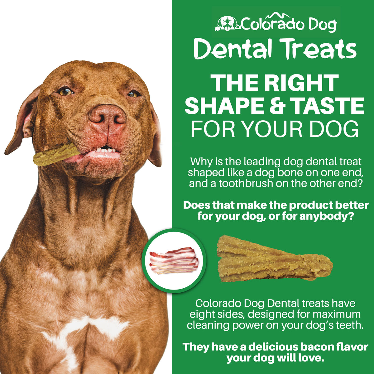 Colorado Dog Dental Dog Treats with Coconut Oil, Spirulina and Hemp